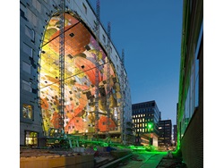 PHOTO COURTESY of Royal HaskoningDHV Royal HaskoningDHV is the structural engineer on the 130 ft high, 230 ft wide Markthal apartment complex and food court in Rotterdam, The Netherlands. 