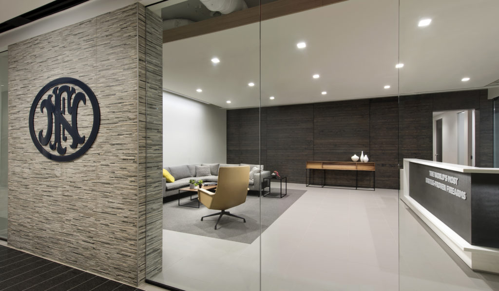 FN America reception area, designed by DBI Architects