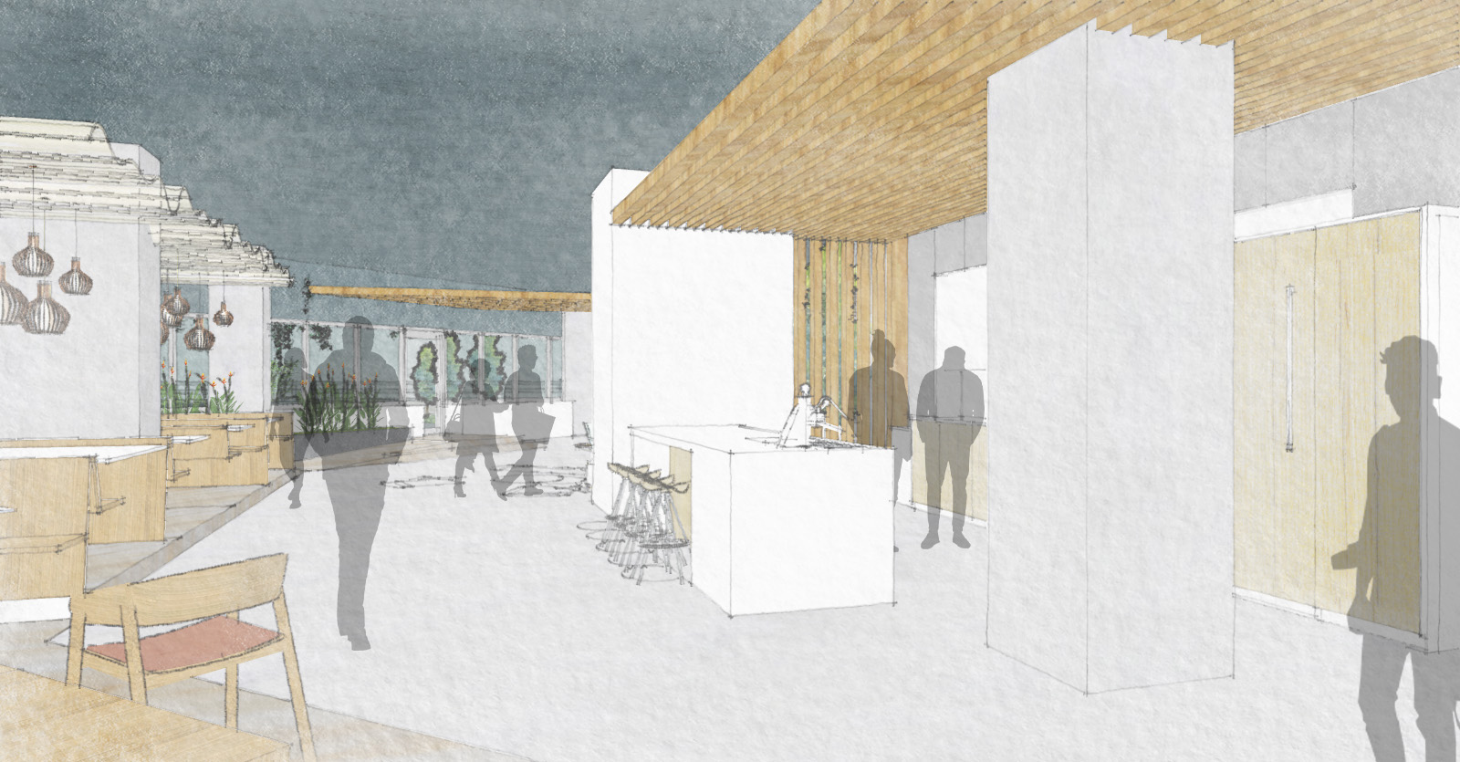 Treehouse Tenant Lounge Concept - Interior Kitchen